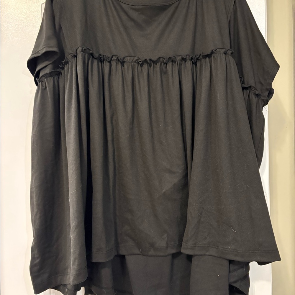 Women’s top, baby doll, black, size large